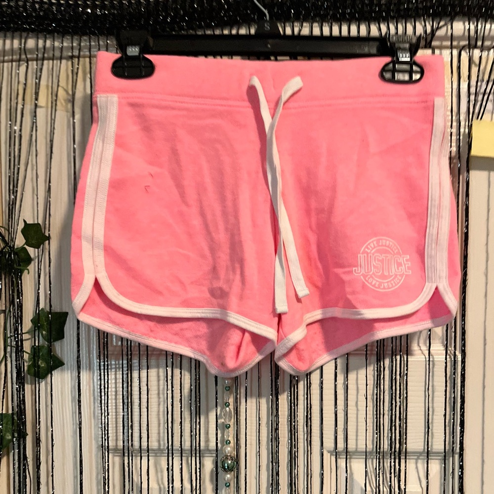 PINK JUSTICE KID SHORTS